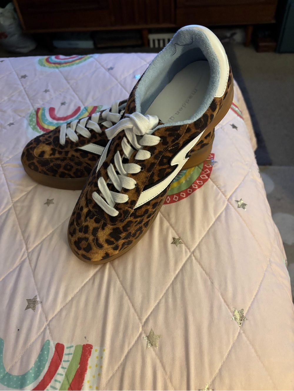 Madden Girl Leopard Print Sneakers with White Accent - Picture 3 of 6
